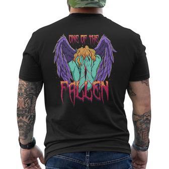 堕ちたパステル ゴス 倒れた天使 ルシファー エンジェリック メンズTシャツ バックプリント - Kawaiitshirt