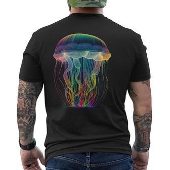 夜光クラゲ メンズTシャツ バックプリント - Kawaiitshirt