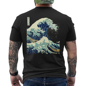大波 葛飾北斎 名画 おしゃれ 長袖tシャツ メンズTシャツ バックプリント - Kawaiitshirt