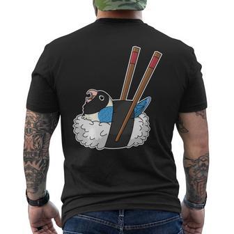 寿司ロール オウム I Kawaii Food I Blue-Masked Lovebird 長袖tシャツ メンズTシャツ バックプリント - Kawaiitshirt