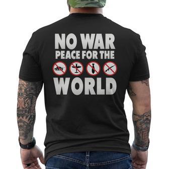 戦争禁止、平和、反戦、戦争禁止 長袖tシャツ メンズTシャツ バックプリント - Kawaiitshirt