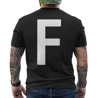 文字f 小文字 アルファベットマッチング ハロウィン Abc メンズTシャツ バックプリント - Kawaiitshirt