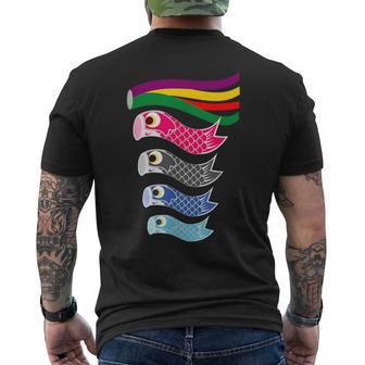 日本の伝統的な鯉鯉鯉のぼり旗 こどもの日 メンズTシャツ バックプリント - Kawaiitshirt