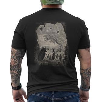 昆虫 種 面白い 虫 ヴィンテージ 昆虫学 昆虫学者 メンズTシャツ バックプリント - Kawaiitshirt