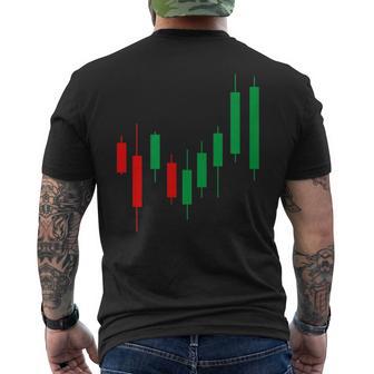 株式トレーダーローソク足ハートビートデーブローカーライフアパレル メンズTシャツ バックプリント - Kawaiitshirt
