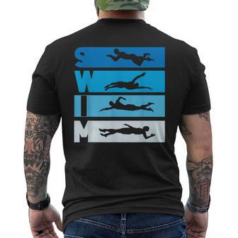水泳 スイマー 水泳コーチ メンズTシャツ バックプリント - Kawaiitshirt