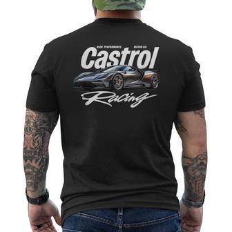 洗練されたレースカーモーターオイルグラフィック Papl3548 メンズTシャツ バックプリント - Kawaiitshirt