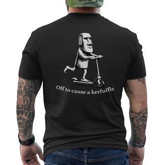 混乱を引き起こすためにオフ ダジャレ モアイ スクーター ミーム 像 ユーモア メンズTシャツ バックプリント - Kawaiitshirt