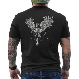 灰からのフェニックス フェニックス 神話上の生き物 不死鳥 メンズTシャツ バックプリント - Kawaiitshirt