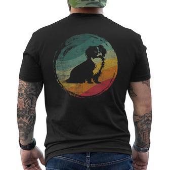 狆犬のレトロなデザイン メンズTシャツ バックプリント - Kawaiitshirt