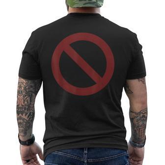 禁止標識 禁止 メンズTシャツ バックプリント - Kawaiitshirt