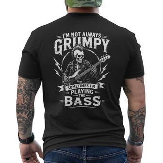 私はいつも不機嫌じゃない 時々ベースベーシストを弾く 長袖tシャツ メンズTシャツ バックプリント - Kawaiitshirt