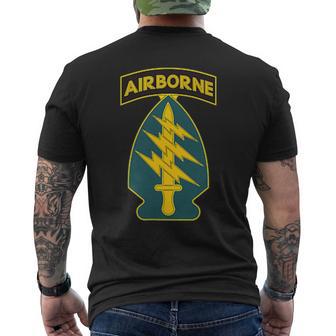 第1特殊部隊 アメリカ陸軍 グリーンベレー帽 空挺部隊f 退役軍 メンズTシャツ バックプリント - Kawaiitshirt