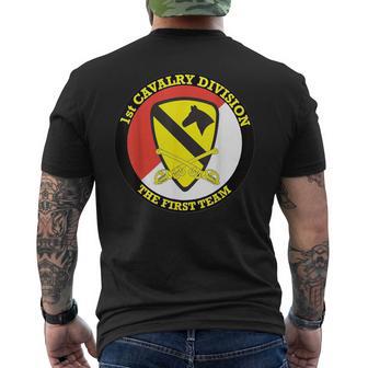 第1騎兵師団「The First Team」軍隊 メンズTシャツ バックプリント - Kawaiitshirt