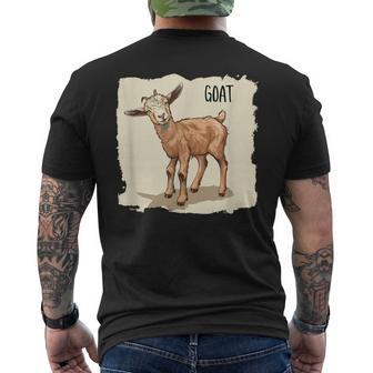 素敵な若いヤギの動物服。 メンズTシャツ バックプリント - Kawaiitshirt
