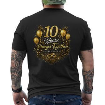 結婚10周年を祝う 結婚10周年 メンズTシャツ バックプリント - Kawaiitshirt