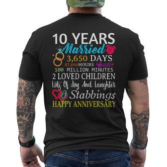 結婚10周年記念ギフト 結婚10周年 メンズTシャツ バックプリント - Kawaiitshirt