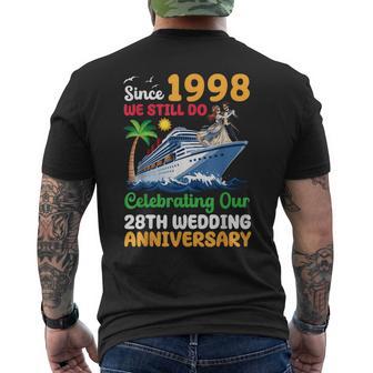 結婚28周年記念クルーズ 1998年以来 Wetill Do Trip メンズTシャツ バックプリント - Kawaiitshirt