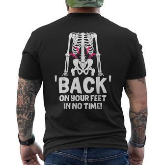 背中の手術 回復 脊柱側弯症 ブレース 腰痛緩和 メンズTシャツ バックプリント - Kawaiitshirt