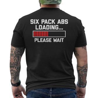 腹筋負荷お待ちください 面白いワークアウトジム 6パック メンズTシャツ バックプリント - Kawaiitshirt