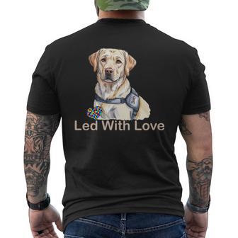 自閉症啓発サポート犬ラブラドールのニューロダイバーシティ 長袖tシャツ メンズTシャツ バックプリント - Kawaiitshirt