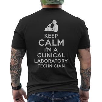 落ち着いておれ私は臨床検査技師だ メンズTシャツ バックプリント - Kawaiitshirt