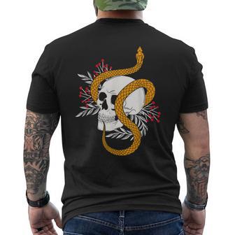 蛇 レディース メンズ 蛇柄 アナコンダ爬虫類 メンズTシャツ バックプリント - Kawaiitshirt
