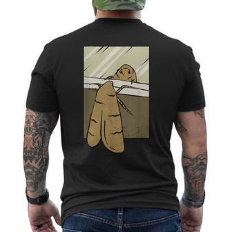 蛾は自分の反射を見つめます 蛾 昆虫 昆虫学 昆虫 メンズTシャツ バックプリント - Kawaiitshirt