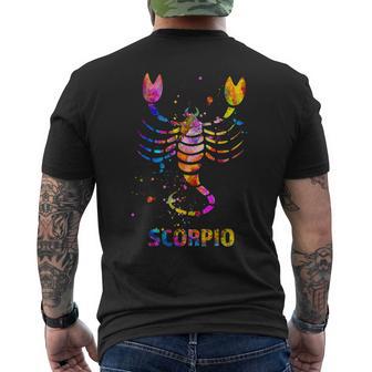 蠍座の星座 メンズTシャツ バックプリント - Kawaiitshirt