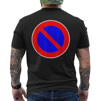 道路標識 駐車禁止 メンズTシャツ バックプリント - Kawaiitshirt