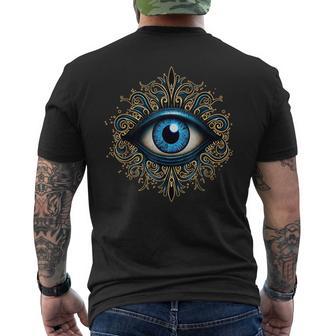 邪眼の呪いの保護。 メンズTシャツ バックプリント - Kawaiitshirt