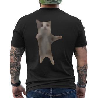 面白い ハッピーキャット ミーム キュート トレンド メンズTシャツ バックプリント - Kawaiitshirt