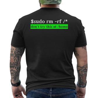 面白いkali Linuxコマンド コーダー プログラマー ハッカー向け メンズTシャツ バックプリント - Kawaiitshirt