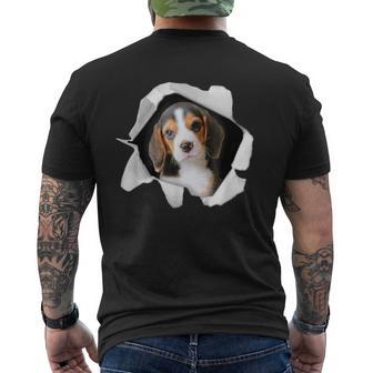 面白いtシャツ ビーグル 犬 イヌ わんこ メンズ 犬好き グッズ かわいい おもしろ 面白い 服 ネタ メンズTシャツ バックプリント - Kawaiitshirt