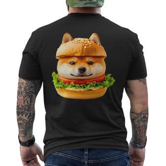 面白いtシャツ 柴犬 犬 イヌ ハンバーガー メンズ 犬好き グッズ かわいい おもしろ 面白い 服 ネタ 長袖tシャツ メンズTシャツ バックプリント - Kawaiitshirt