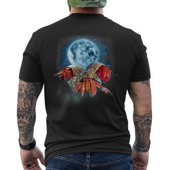 面白いヤドカリシャツ 月に吠えるカニ柄 メンズTシャツ バックプリント - Kawaiitshirt