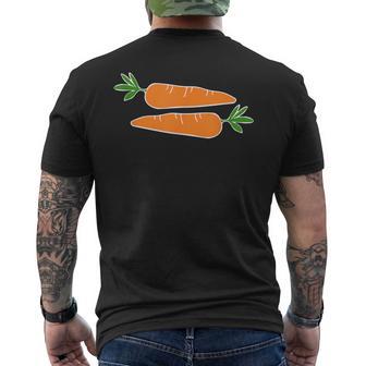 面白い人参デザイン 野菜にんじん メンズTシャツ バックプリント - Kawaiitshirt