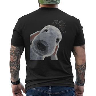 面白い好奇心旺盛な犬のベドリントンテリア メンズTシャツ バックプリント - Kawaiitshirt