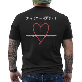 面白い数学オタクtシャツ ハート方程式付き メンズTシャツ バックプリント - Kawaiitshirt