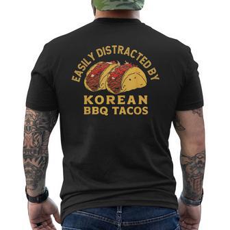 韓国bbqタコスレトロタコス愛好家に簡単に気を取られます メンズTシャツ バックプリント - Kawaiitshirt