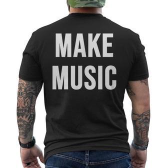 音楽を作る メンズTシャツ バックプリント - Kawaiitshirt