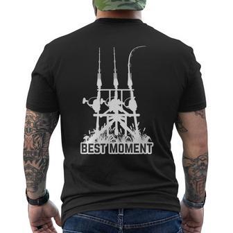 鯉釣り カープハンターデザイン トップカープフィッシング メンズTシャツ バックプリント - Kawaiitshirt
