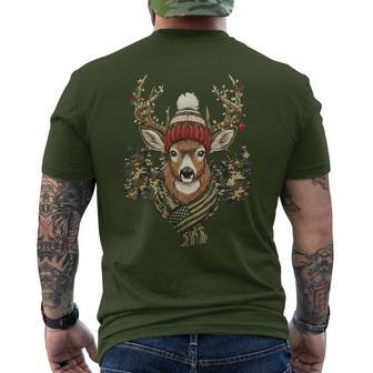 Camo Deer Hunting Christmas Pajamas Holiday Xmas Men's T-shirt Back Print - Monsterry