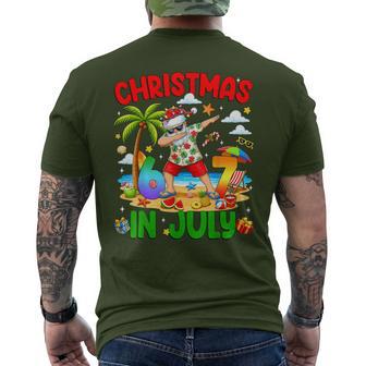 Christmas In July 67 Dabbing Santa Hawaiian Xmas Summer Kids Men's T-shirt Back Print | Seseable UK
