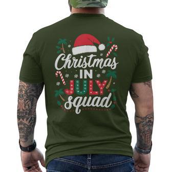 Christmas In July Squad Family Group Matching Beach Men's T-shirt Back Print - Thegiftio UK