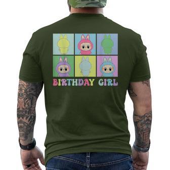 Cute Lover The Monsters Pink Halloween Christmas Men's T-shirt Back Print - Thegiftio