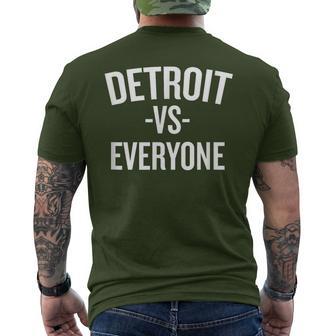 Detroit Vs Everyone Halloween Christmas Cool H Men's T-shirt Back Print - Monsterry