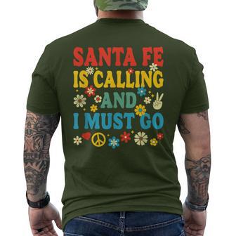Santa Fe Is Calling Men's T-shirt Back Print - Thegiftio