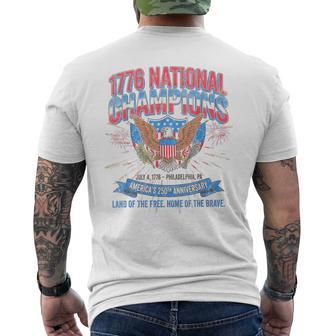 1776 National Champions July 4 1776 – Philadelphia Pa Men's T-shirt Back Print - Thegiftio UK