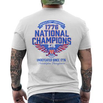 1776 National Champions Undefeated Since 1776 Men's T-shirt Back Print - Thegiftio UK